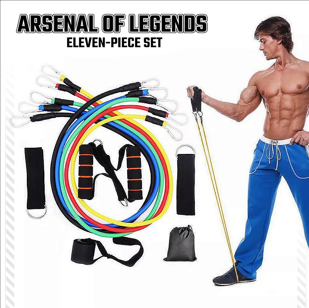 Pro Elite Resistance Band Set - Super Powered Fitness